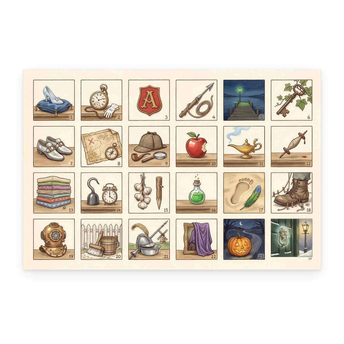 The Literary Lost & Found – Book Lover's Advent Calendar - Personalized Advent Calendar Card