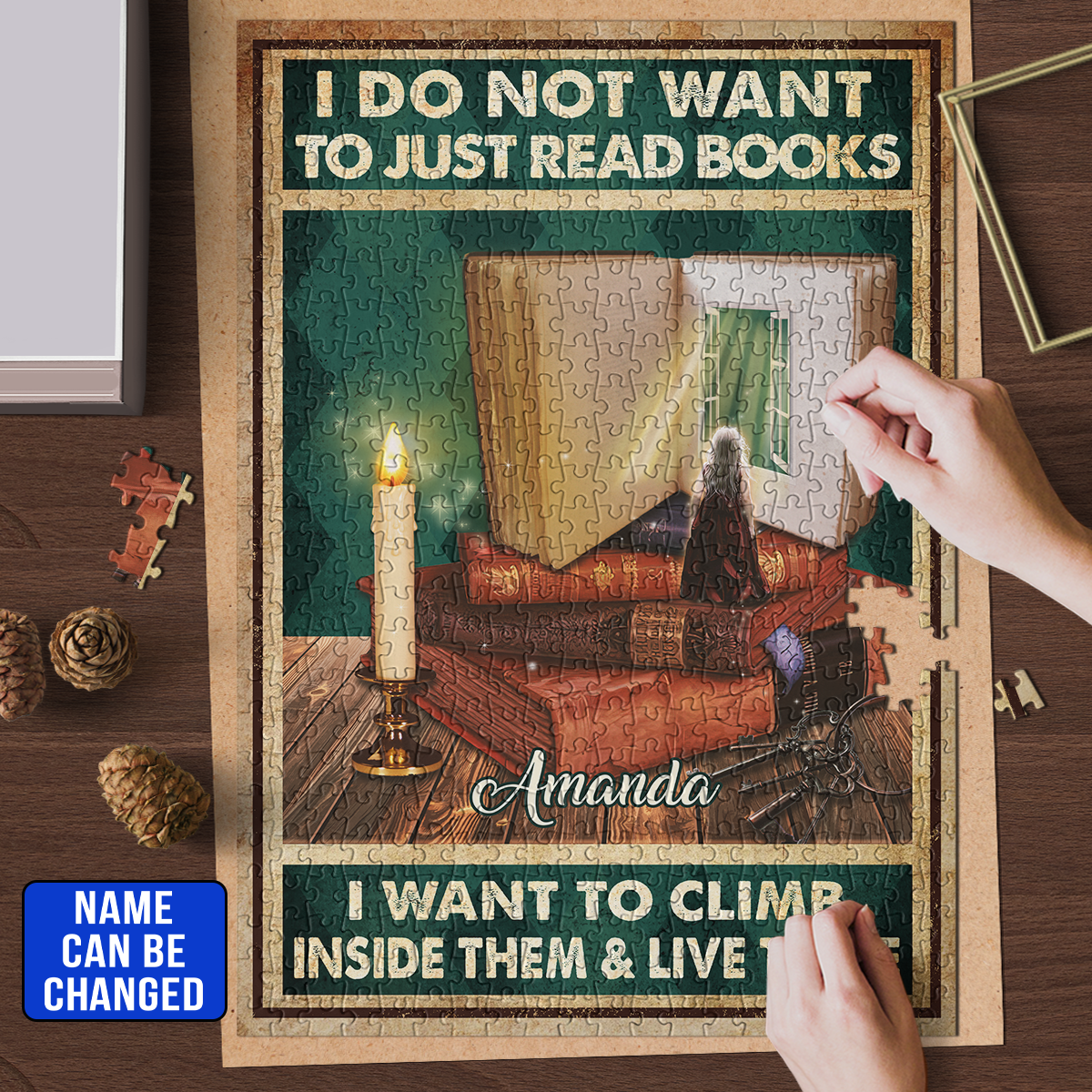 I Do Not Want To Just Read Book I Want To Climb Inside Them And Live There Book Lovers Gift PUZ11