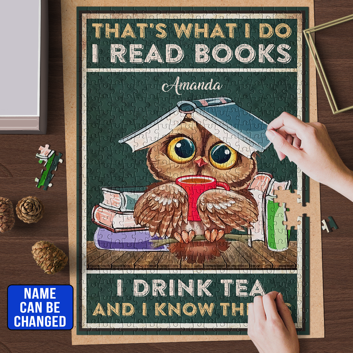 That's What I Do I Read Books I Drink Tea And I Know Things Book Lovers Gift PUZ17