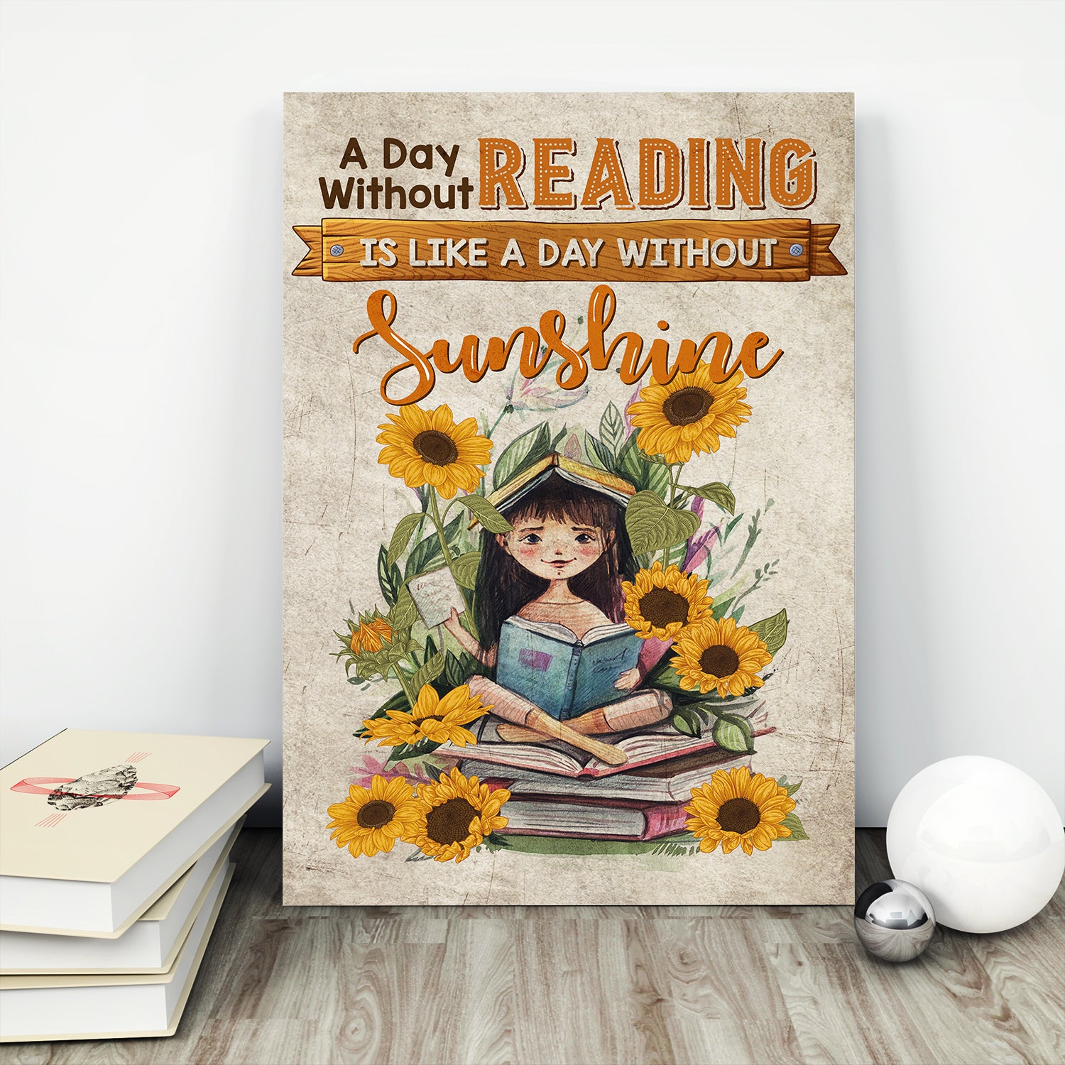 A Day Without Reading Is Like A Day Without Sunshine Book Lovers Gift POS64