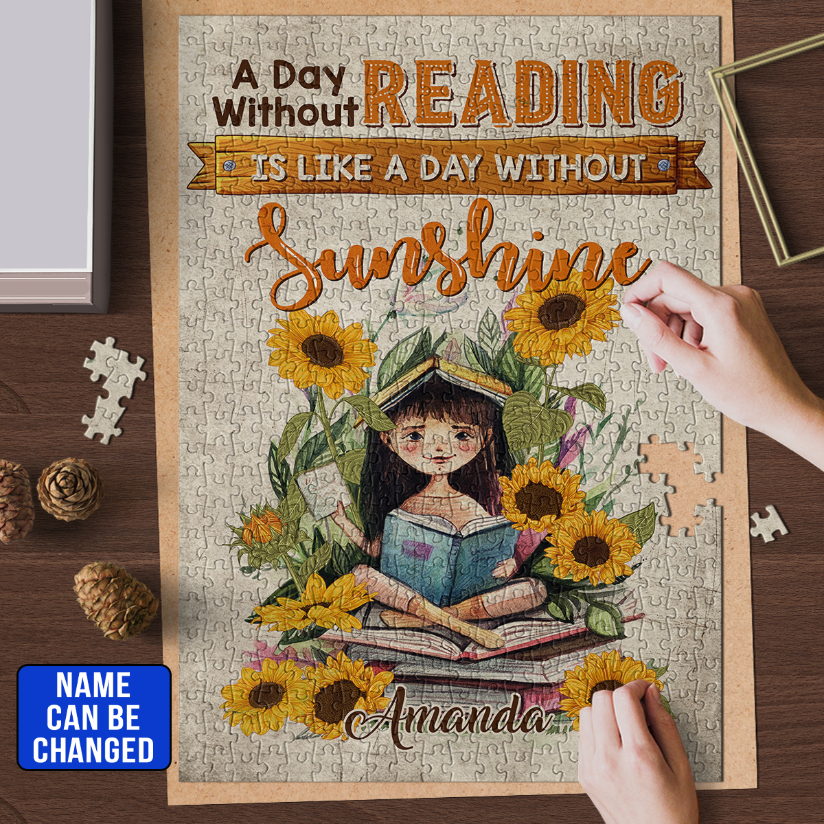 A Day Without Reading Is Like A Day Without Sunshine Book Lovers Gift PUZ64