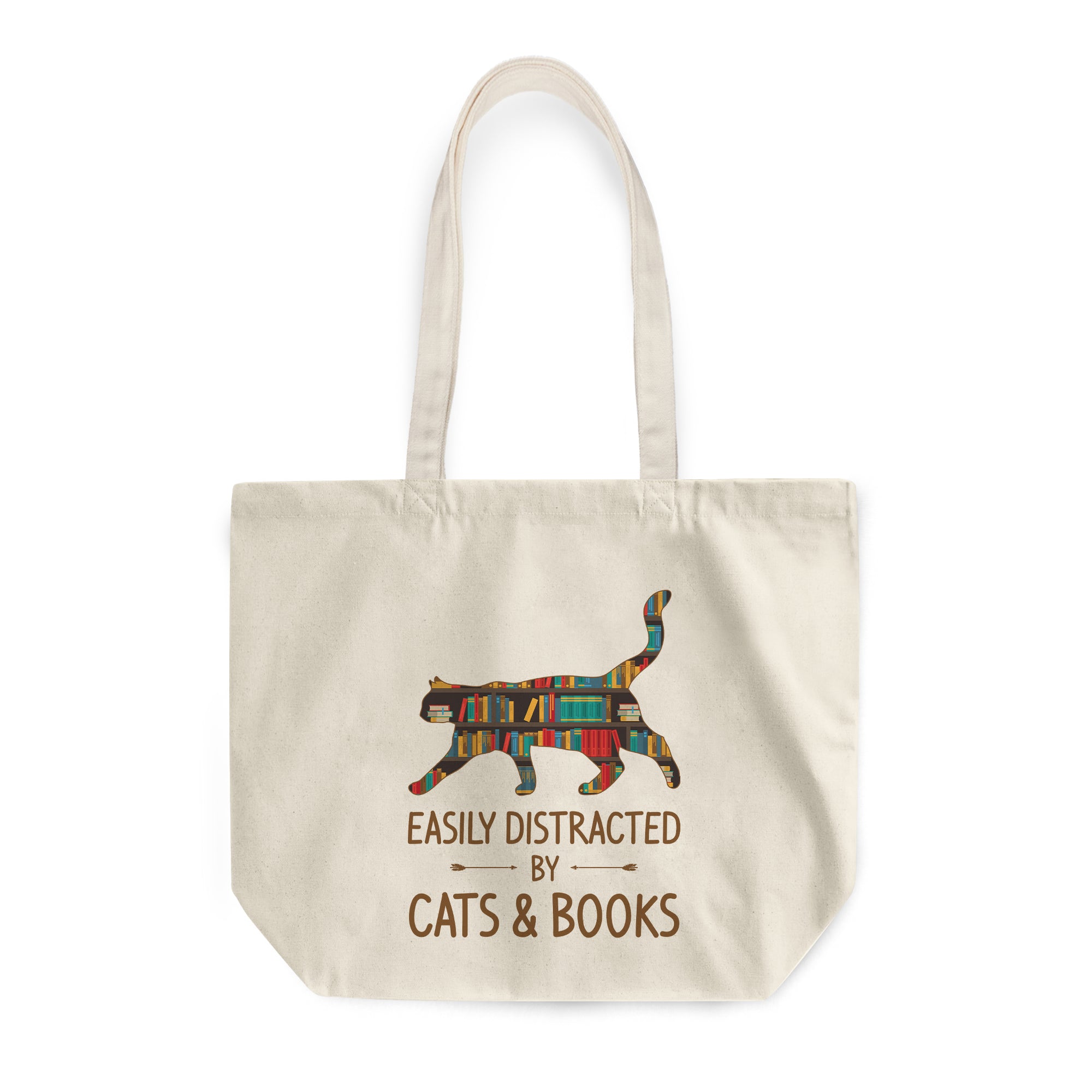 Easily Distracted By Cats And Books Book Lovers Gift TBW39