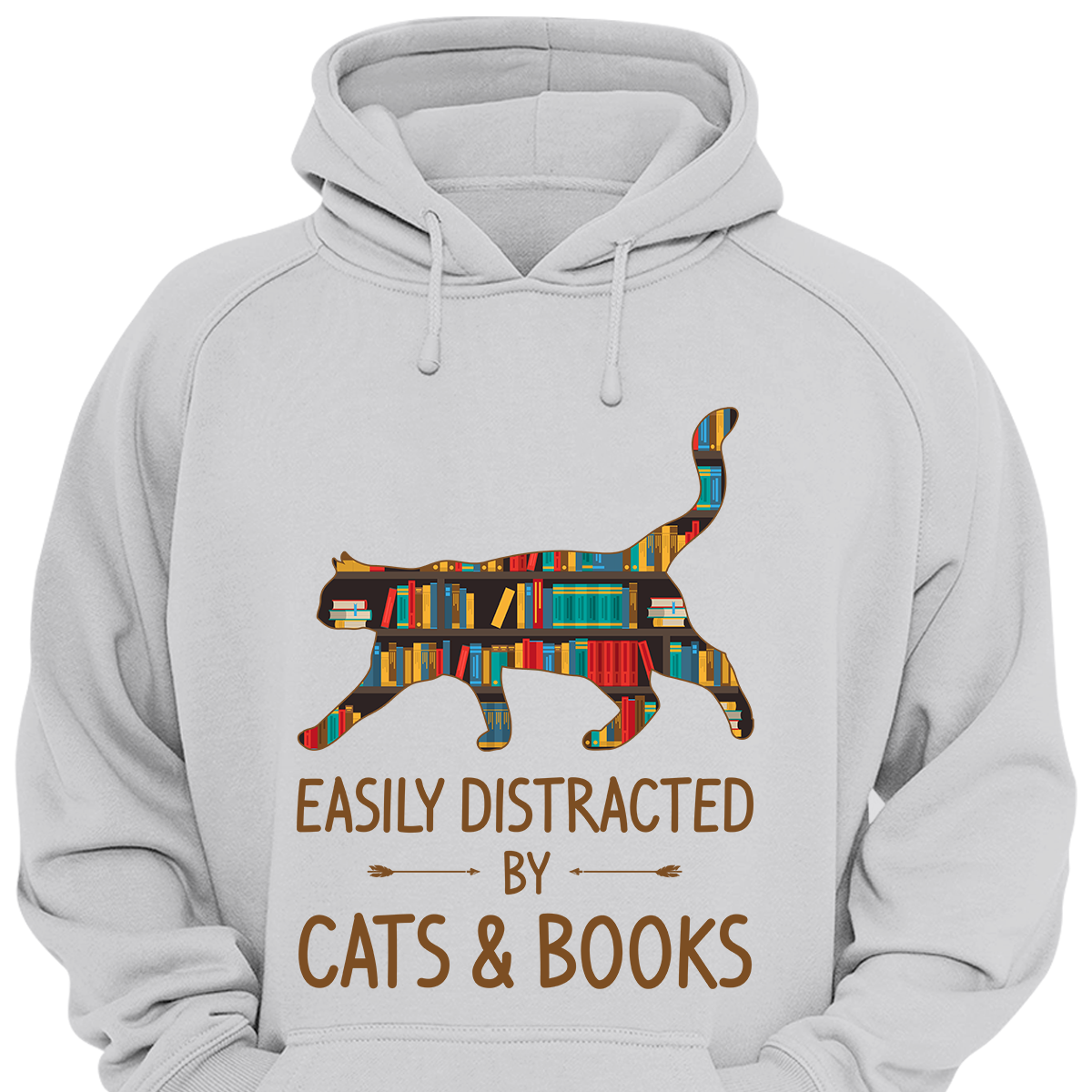 Easily Distracted By Cats And Books Book Lovers Gift HDW39