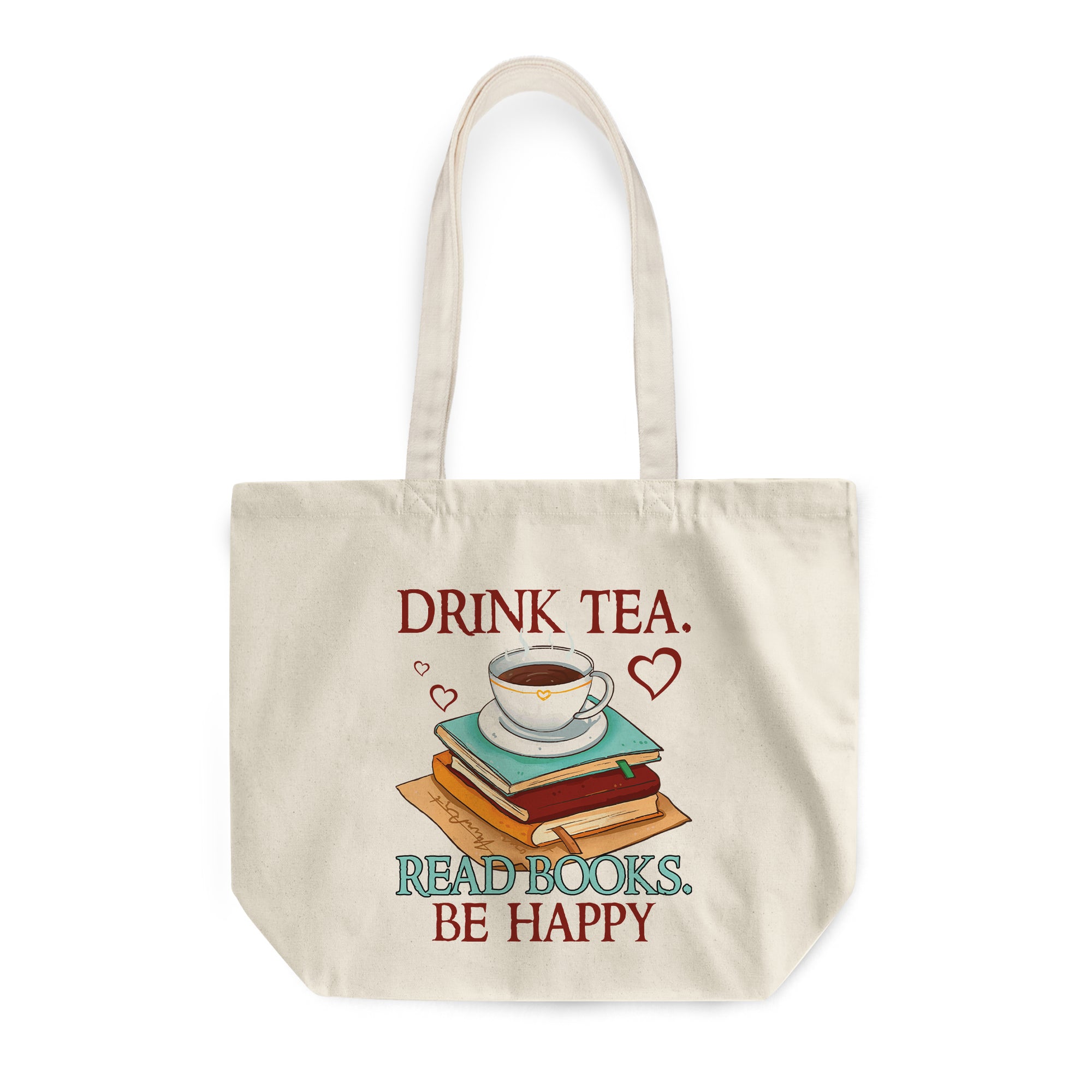 Drink Tea Read Books Be Happy Book Lovers Gift TBW09