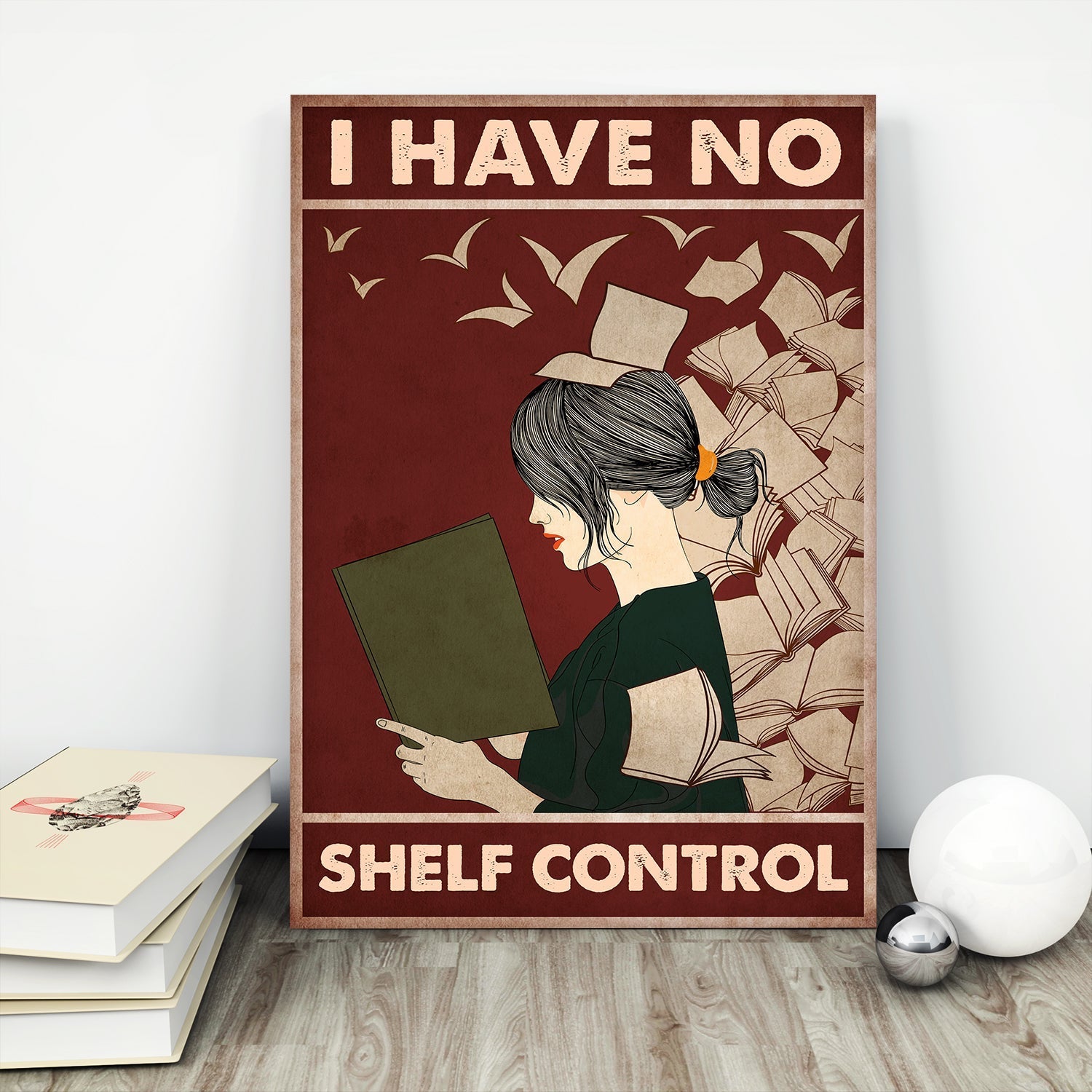 I Have No Shelf Control Book Lovers Gift CAV45