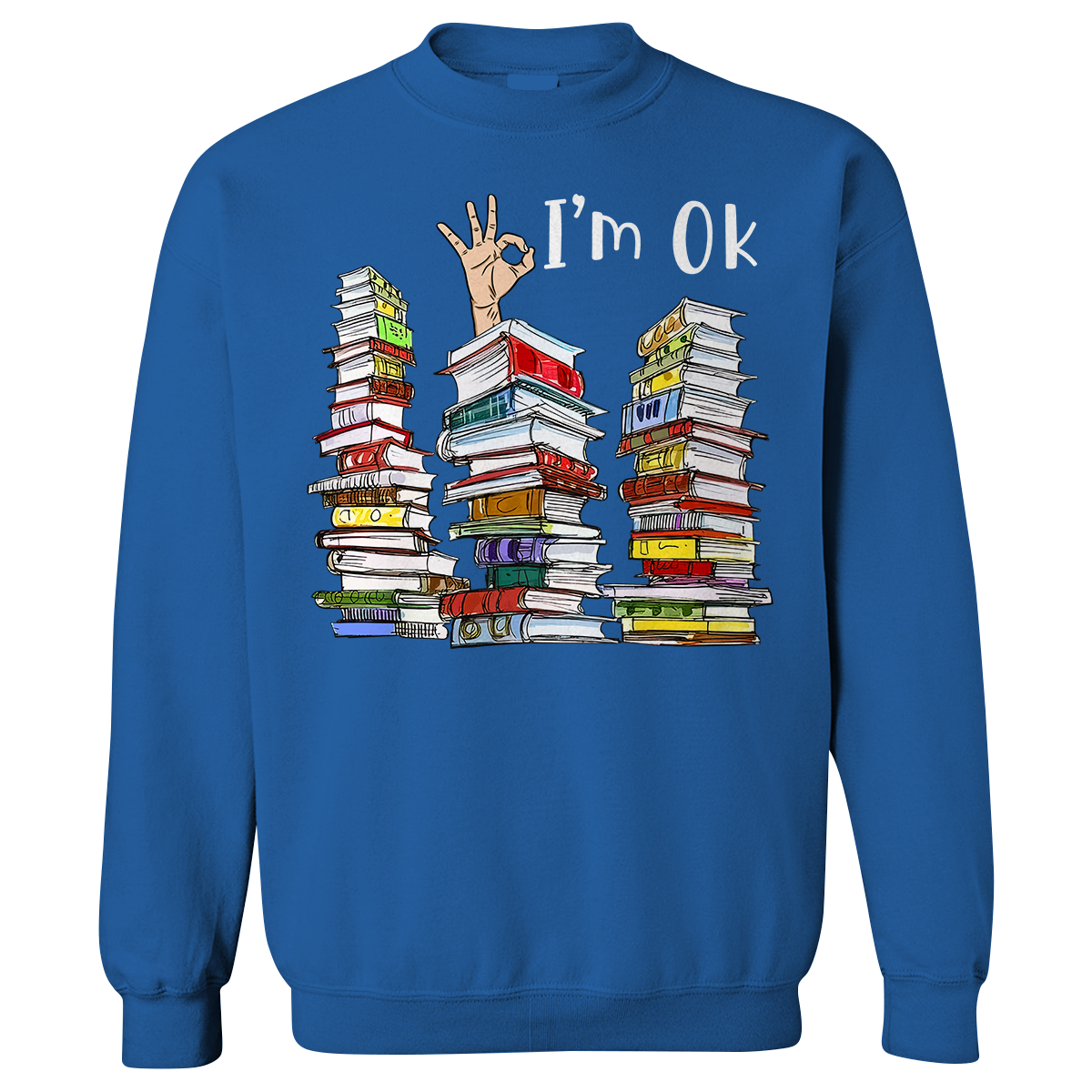 I'm OK It's Fine I'm Fine Everything's Fine Book Lovers Gift SWB74
