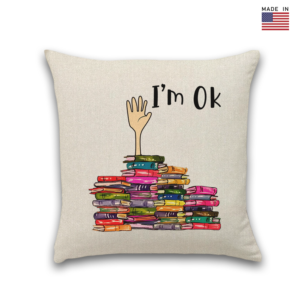 I'm OK It's Fine I'm Fine Everything's Fine Book Lovers Gift PILS21