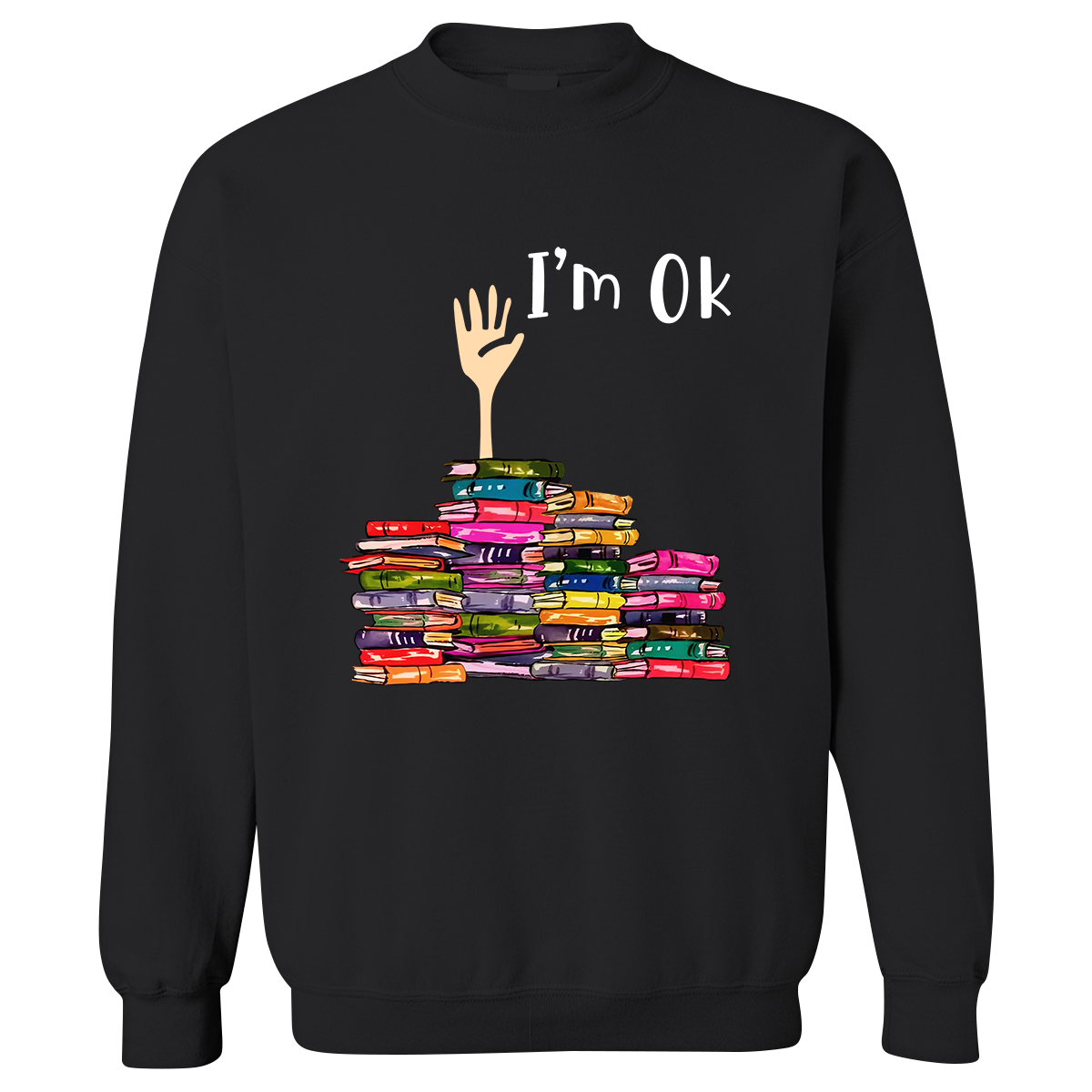 I'm OK It's Fine I'm Fine Everything's Fine Book Lovers Gift SWB22
