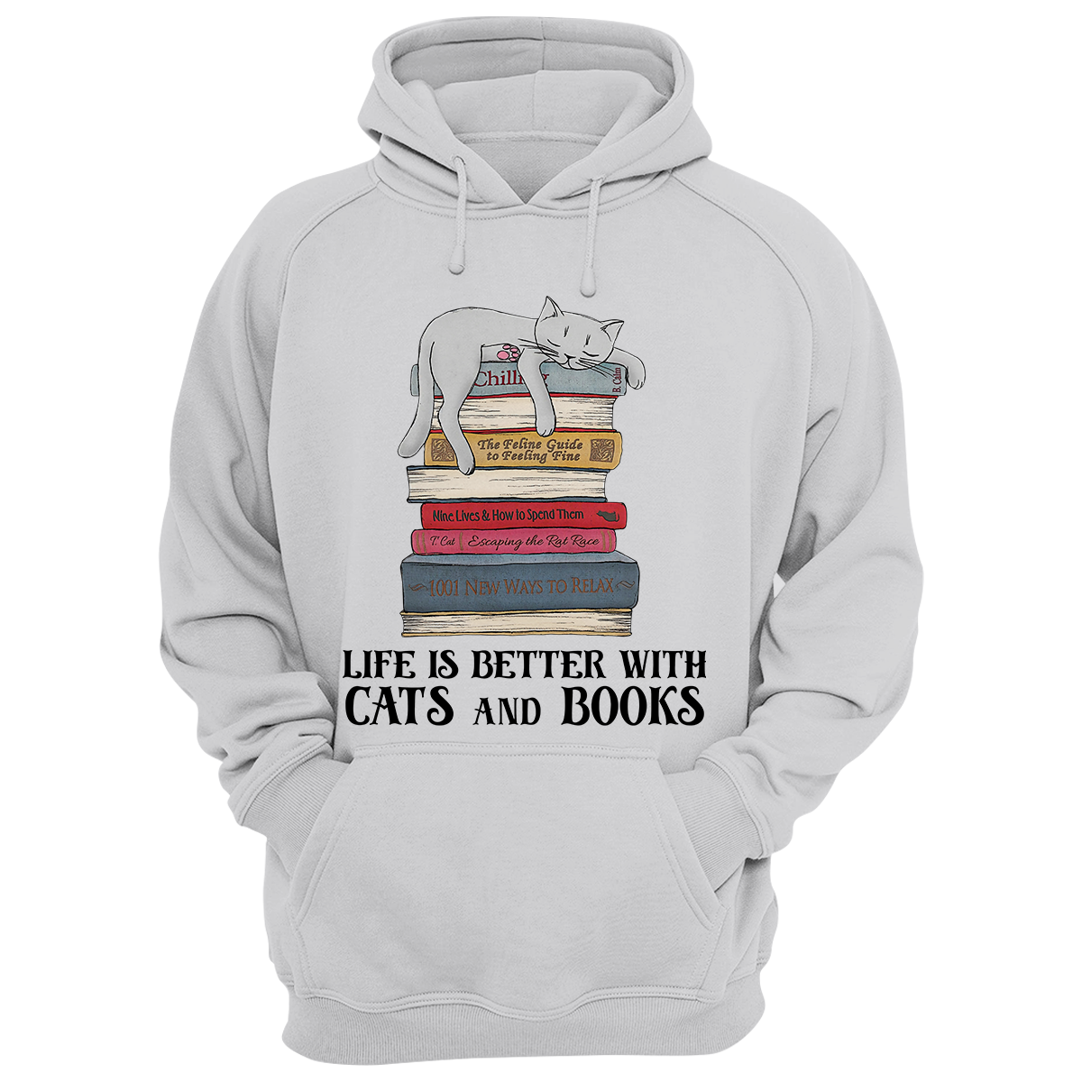 Life Is Better With Cats And Books Book Lovers Gift HDW71