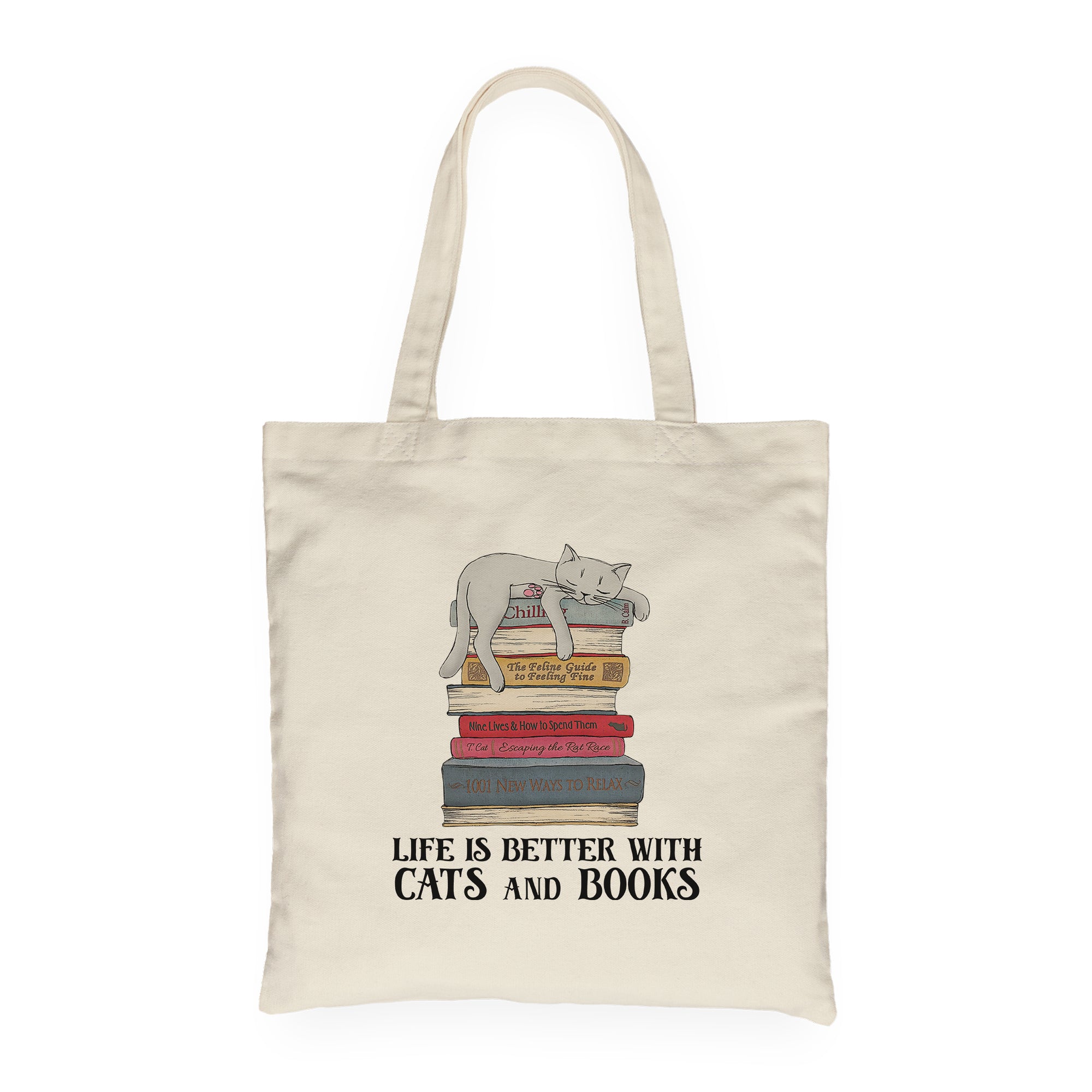 Life Is Better With Cats And Books Book Lovers Gift TBW71