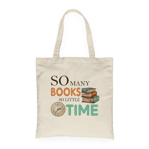 Cotton Tote Bag SO MANY BOOKS